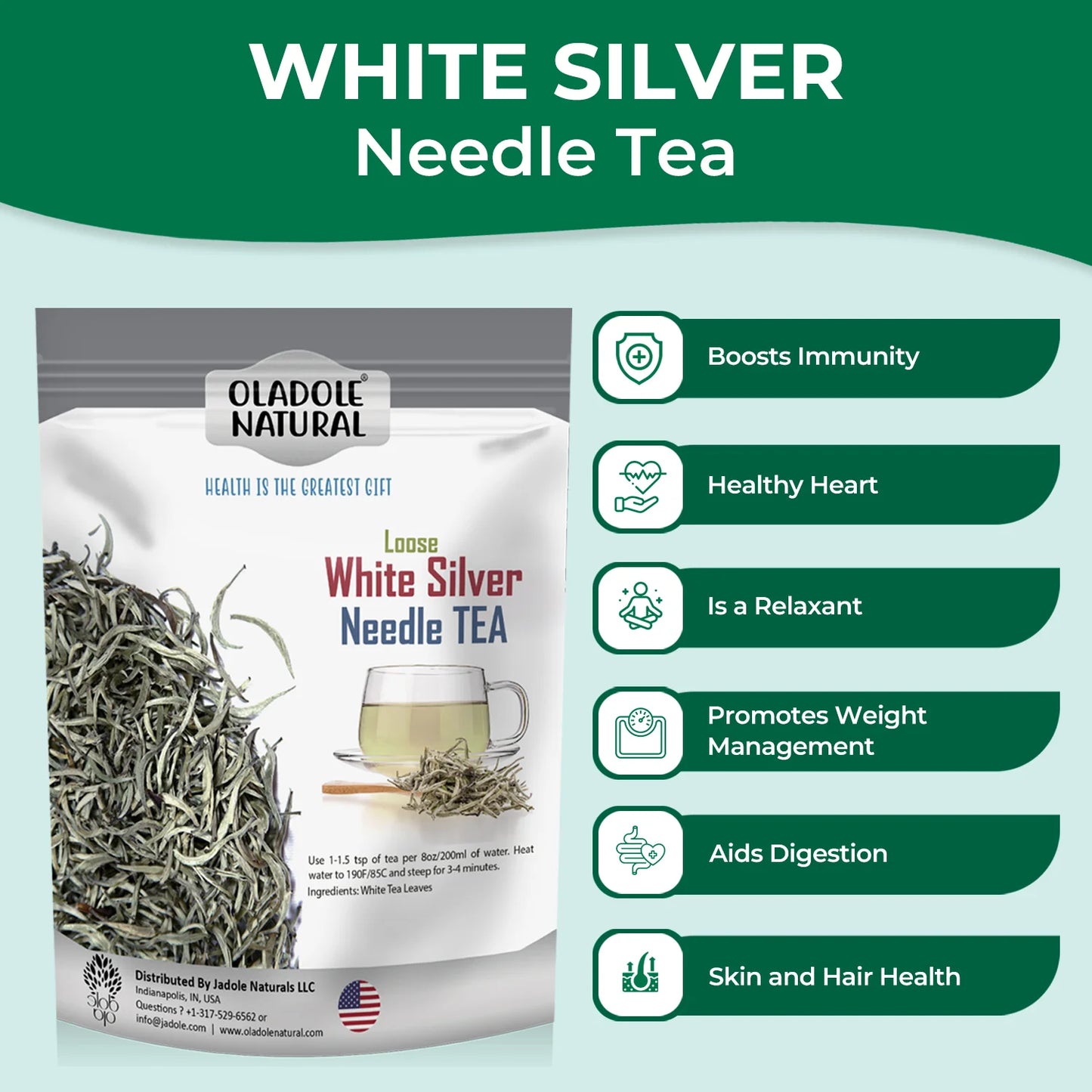 Loose White Silver Needle Tea 100 g