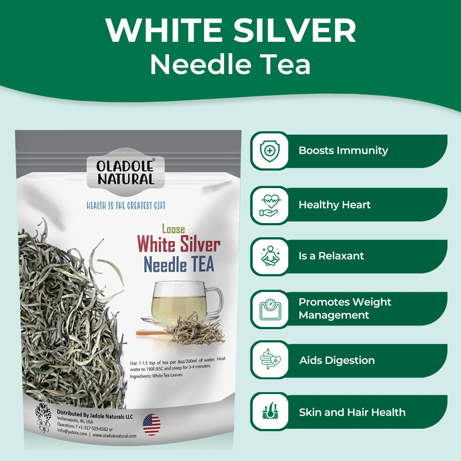 Loose White Silver Needle Tea 100 g