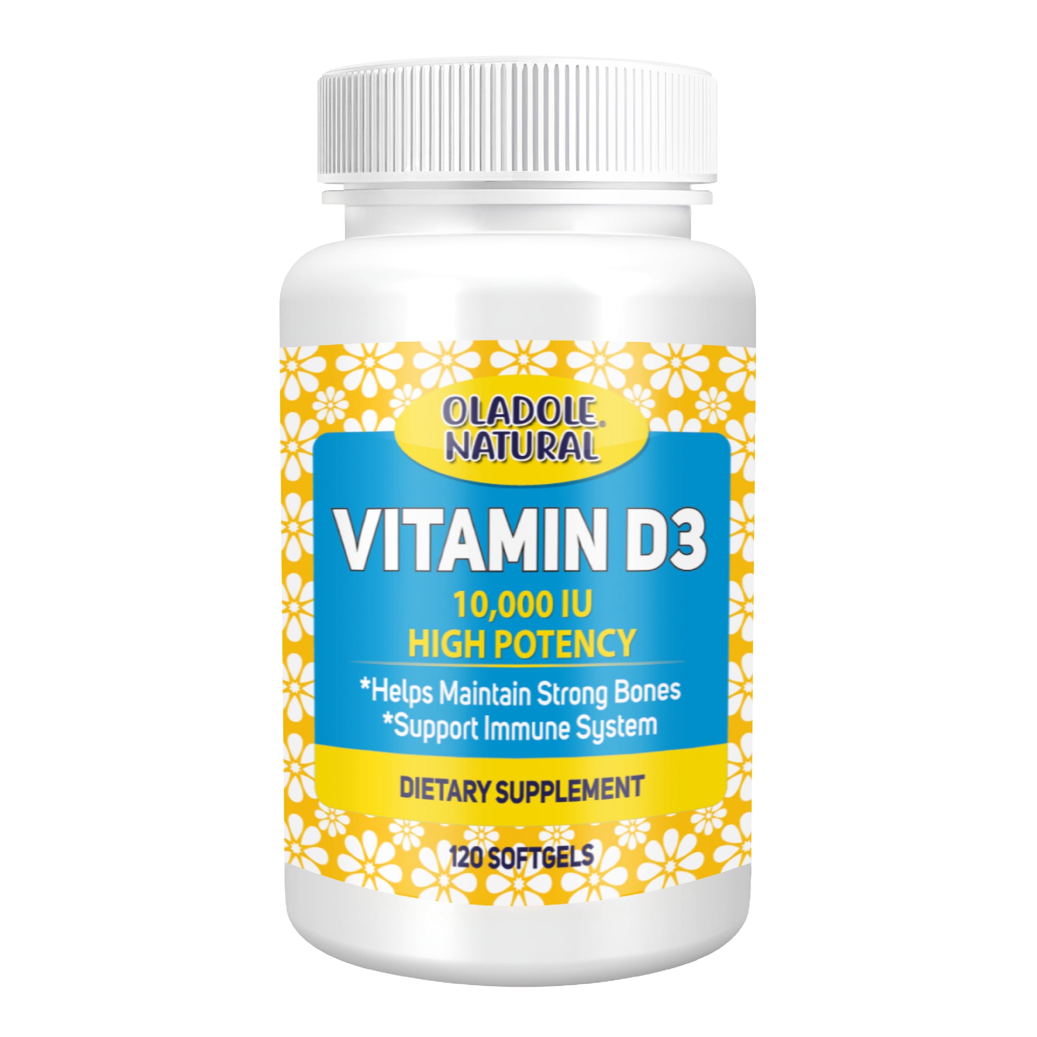 Vitamin D3 High Potency Bone & Immune Support - 120 Softgels
